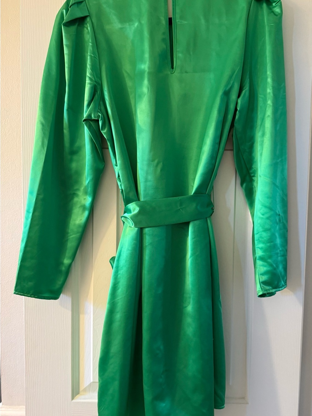 A New Day Green Satin Dress, size M - Picture 2 of 3